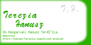 terezia hanusz business card